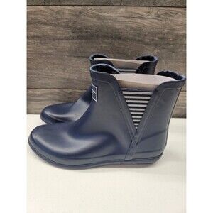 London Fog Women’s Piccadilly Chelsea Rain Boots Navy Size 9